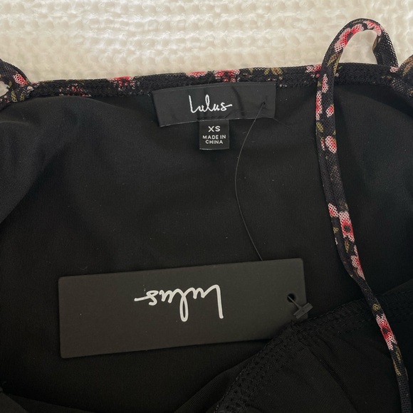 Lulus Flourish With Style Black Floral Mesh Bustier Bodysuit - XS - Picture 7 of 8